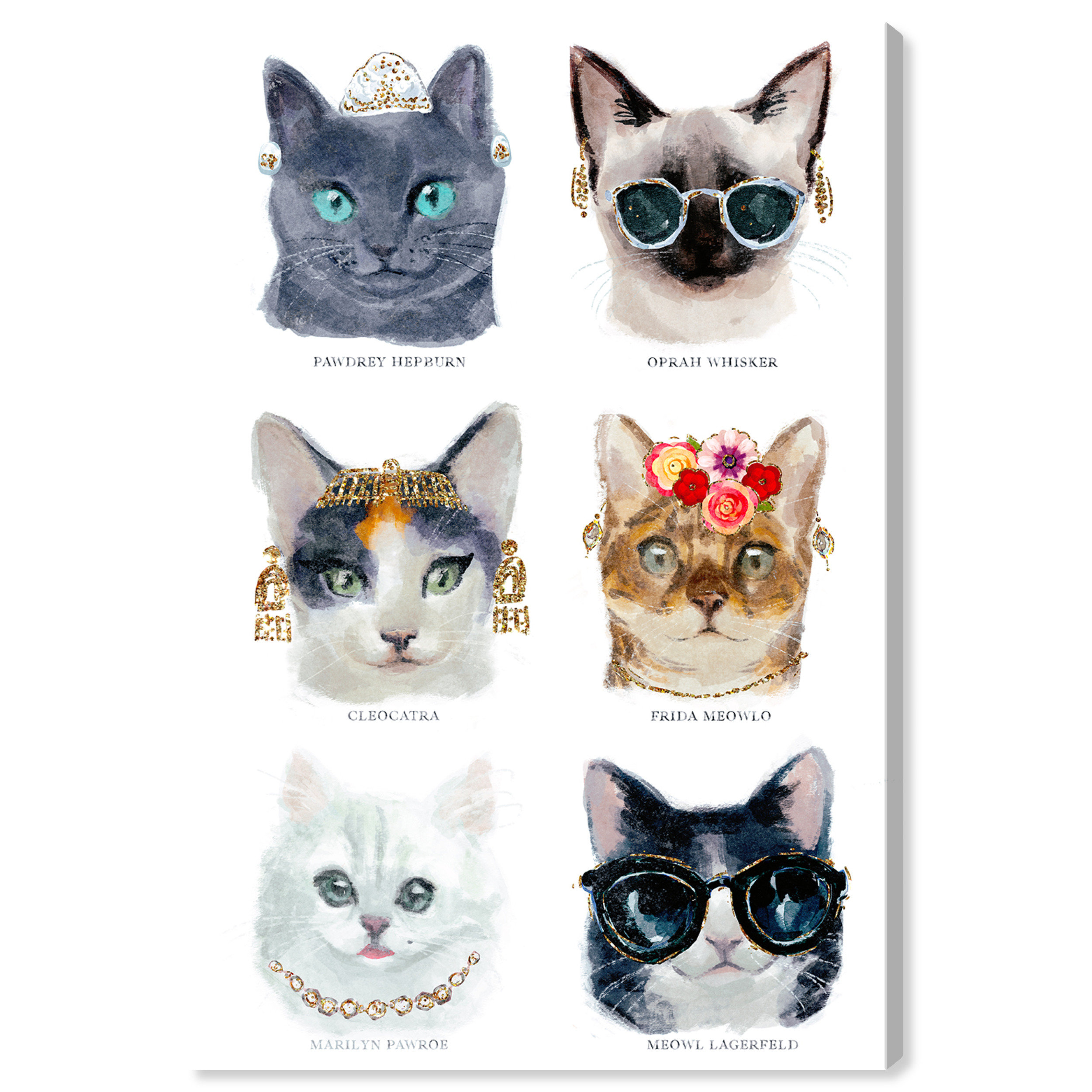 Oliver Gal Prints Animals Fashion Cats Chart Cats and Kitties Graphic